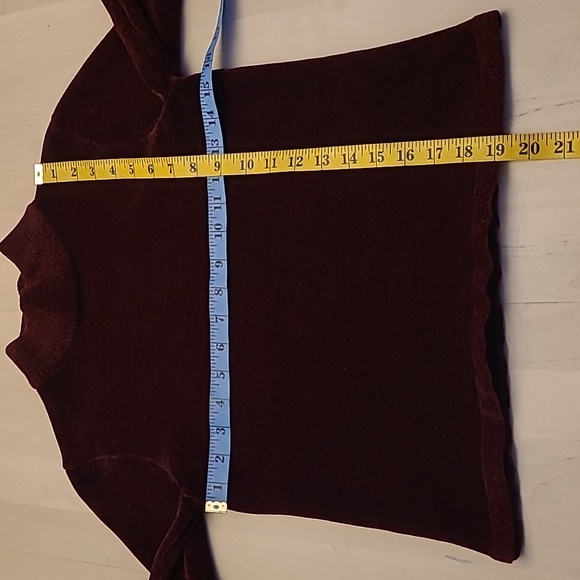 LIKE NEW Zara Thick Chenile Feel Deep Red Long Sleeved Mock Neck Sweater - Picture 4 of 11